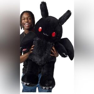 New Giant Build a Bear mothman Black Plush Unstuffed